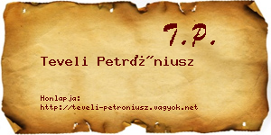 Teveli Petróniusz névjegykártya